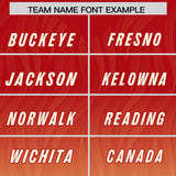 Custom Red Khaki Gradient Fashion Outdoor Authentic Football Jersey