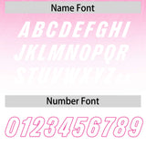 Custom Pink White Gradient Fashion Outdoor Authentic Football Jersey