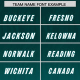 Custom Midnight Green Aqua Gradient Fashion Outdoor Authentic Football Jersey