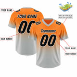 Custom Orange Gray Gradient Fashion Outdoor Authentic Football Jersey