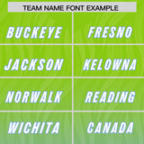 Custom Neon Green Powder Blue Gradient Fashion Outdoor Authentic Football Jersey