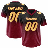 Custom Black Cardinal Gradient Fashion Outdoor Authentic Football Jersey
