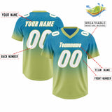 Custom Panther Blue Champagne Gradient Fashion Outdoor Authentic Football Jersey