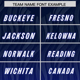 Custom Navy Royal Gradient Fashion Outdoor Authentic Football Jersey