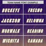 Custom Purple Old Gold Gradient Fashion Outdoor Authentic Football Jersey