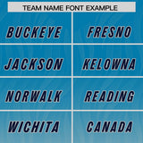 Custom Panther Blue Gray Gradient Fashion Outdoor Authentic Football Jersey