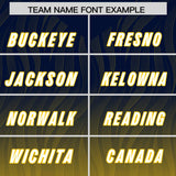 Custom Navy Gold Gradient Fashion Outdoor Authentic Football Jersey