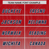 Custom Red Gray Gradient Fashion Outdoor Authentic Football Jersey