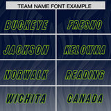 Custom Navy Gray Gradient Fashion Outdoor Authentic Football Jersey