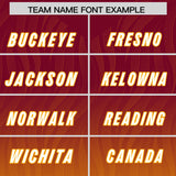 Custom Cardinal Yellow Gradient Fashion Outdoor Authentic Football Jersey