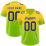 Custom Gold Neon Green Gradient Fashion Outdoor Authentic Football Jersey