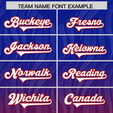 Custom Royal Red Gradient Fashion Outdoor Authentic Football Jersey