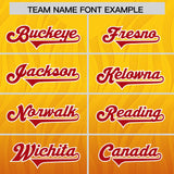 Custom Gold Red Gradient Fashion Outdoor Authentic Football Jersey