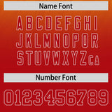 Custom Gold Red Gradient Fashion Outdoor Authentic Football Jersey