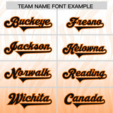 Custom White Orange Gradient Fashion Outdoor Authentic Football Jersey