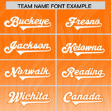 Custom Orange White Gradient Fashion Outdoor Authentic Football Jersey