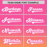 Custom Pink Gold Gradient Fashion Outdoor Authentic Football Jersey