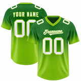 Custom Kelly Green Neon Green Gradient Fashion Outdoor Authentic Football Jersey