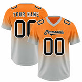 Custom Orange Gray Gradient Fashion Outdoor Authentic Football Jersey