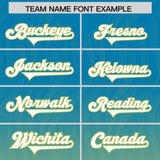 Custom Panther Blue Champagne Gradient Fashion Outdoor Authentic Football Jersey