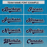 Custom Panther Blue Gray Gradient Fashion Outdoor Authentic Football Jersey