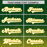 Custom Green Gold Gradient Fashion Outdoor Authentic Football Jersey