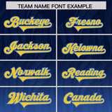 Custom Navy Powder Blue Gradient Fashion Outdoor Authentic Football Jersey