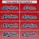 Custom Red Gray Gradient Fashion Outdoor Authentic Football Jersey