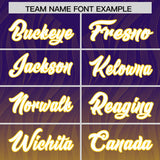 Custom Purple Gold Gradient Fashion Outdoor Authentic Football Jersey