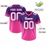 Custom Purple Pink Gradient Fashion Outdoor Authentic Football Jersey