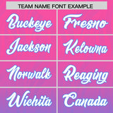 Custom Pink Powder Blue Gradient Fashion Outdoor Authentic Football Jersey