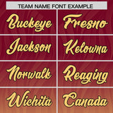 Custom Cardinal Khaki Gradient Fashion Outdoor Authentic Football Jersey