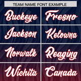 Custom Navy Red Gradient Fashion Outdoor Authentic Football Jersey