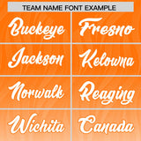 Custom Orange White Gradient Fashion Outdoor Authentic Football Jersey