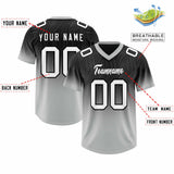 Custom Black Gray Gradient Fashion Outdoor Authentic Football Jersey