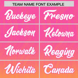 Custom Pink Gold Gradient Fashion Outdoor Authentic Football Jersey