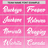 Custom Pink White Gradient Fashion Outdoor Authentic Football Jersey