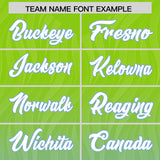 Custom Neon Green Powder Blue Gradient Fashion Outdoor Authentic Football Jersey