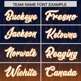 Custom Navy Orange Gradient Fashion Outdoor Authentic Football Jersey