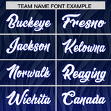 Custom Navy Royal Gradient Fashion Outdoor Authentic Football Jersey