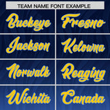 Custom Navy Powder Blue Gradient Fashion Outdoor Authentic Football Jersey