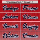 Custom Red Gray Gradient Fashion Outdoor Authentic Football Jersey