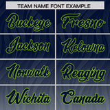 Custom Navy Gray Gradient Fashion Outdoor Authentic Football Jersey