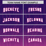 Custom Purple Pink Gradient Fashion Outdoor Authentic Football Jersey