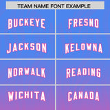 Custom Powder Blue Pink Gradient Fashion Outdoor Authentic Football Jersey