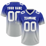 Custom Royal Gray Gradient Fashion Outdoor Authentic Football Jersey