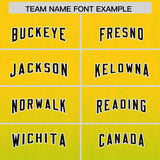 Custom Gold Neon Green Gradient Fashion Outdoor Authentic Football Jersey