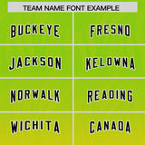 Custom Neon Green Gold Gradient Fashion Outdoor Authentic Football Jersey