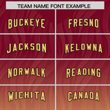 Custom Cardinal Khaki Gradient Fashion Outdoor Authentic Football Jersey