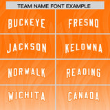 Custom Orange White Gradient Fashion Outdoor Authentic Football Jersey